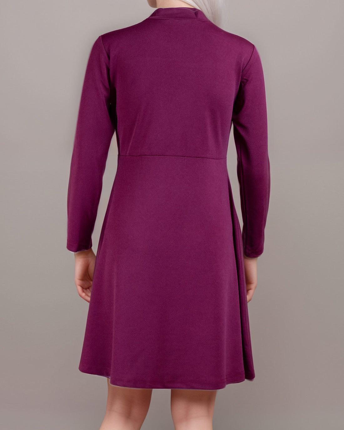 Maroon Muse Knit Collar Dress