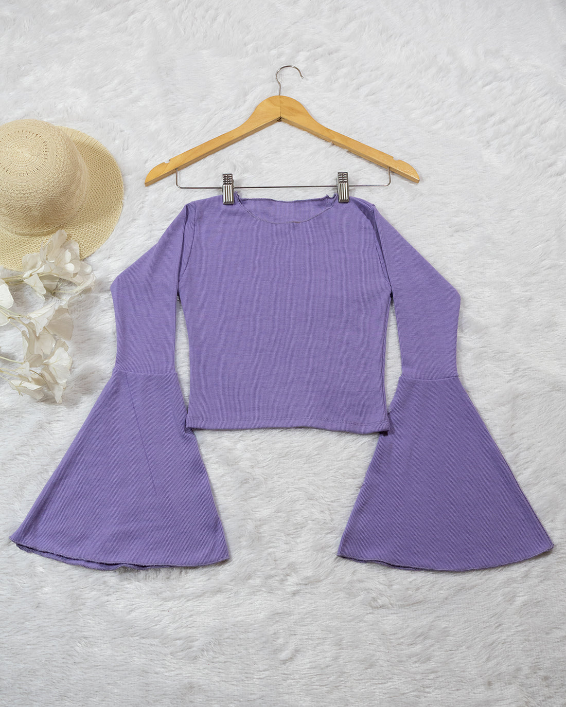 Flowy Flare Lavender Top