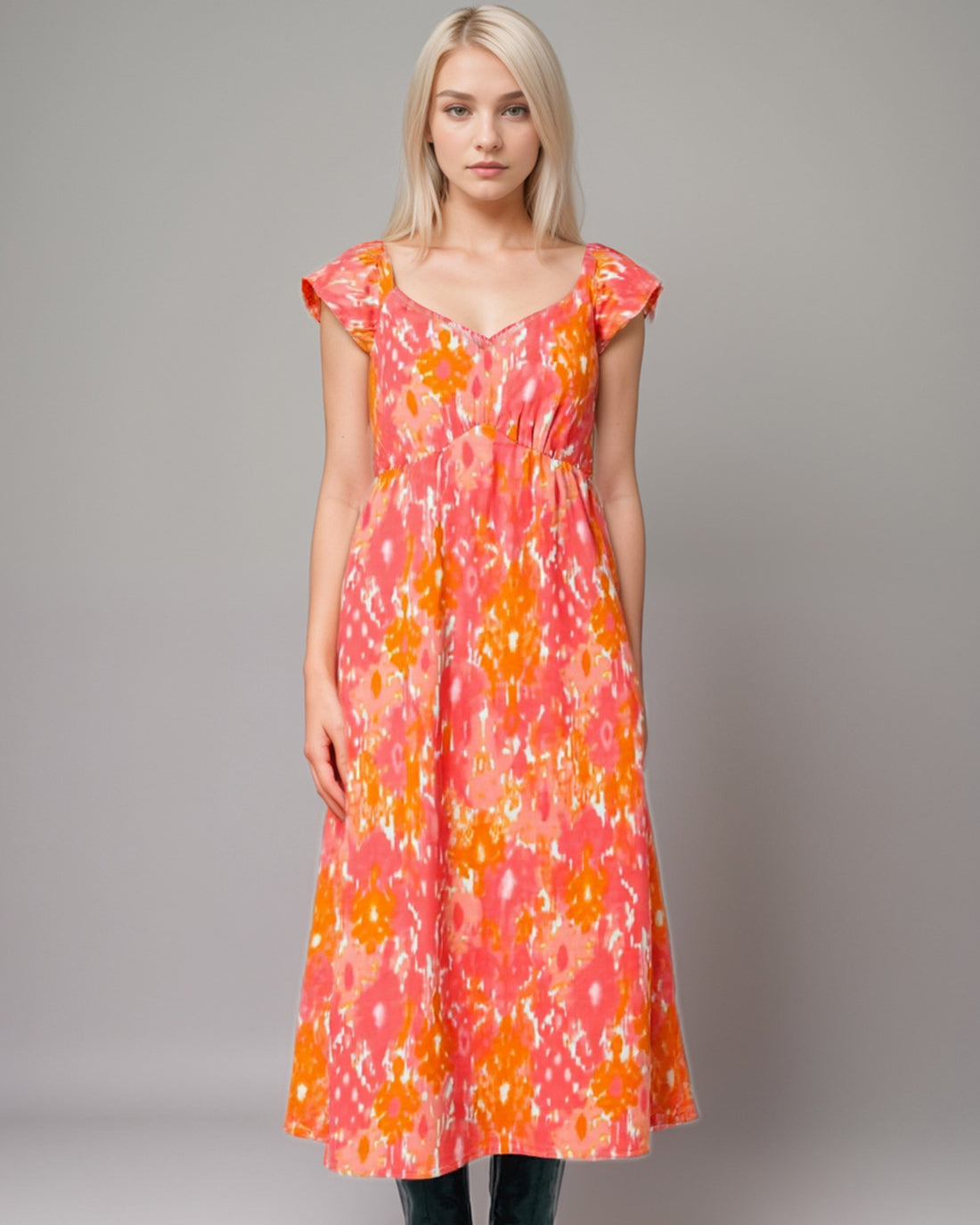 Ikat Whisper Cotton Maxi Dress